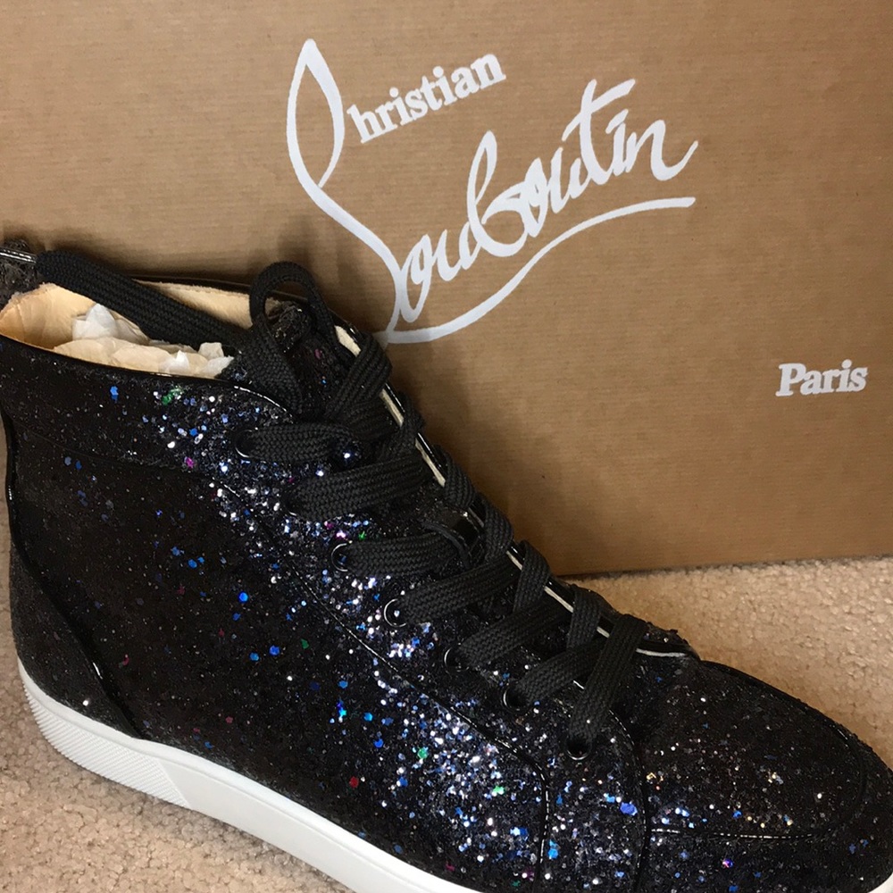 Christian Louboutin glittered men sneakers 41 - Picture 2 of 6